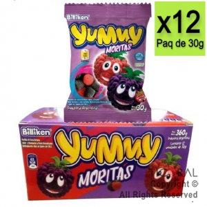 GOLO GOMAS YUMMY MORITAS 12 SOBRES X 30GRS X 1